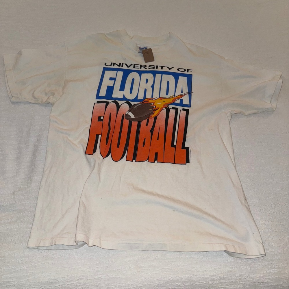 University of‎ Florida Gators Football TShirt Mens XLarge Hanes Beefy Tee vtg
